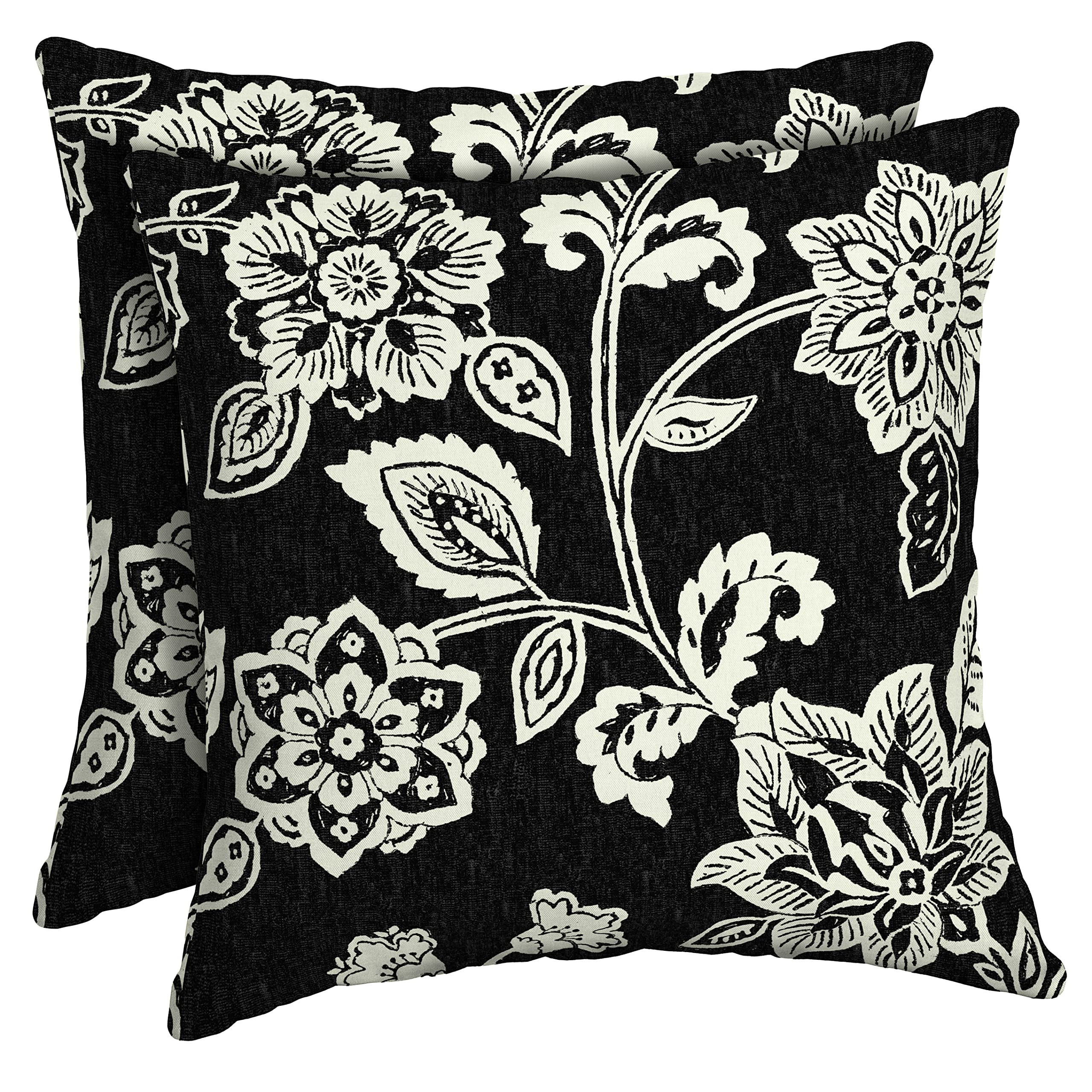 Arden Outdoor Toss Pillow, Set of 2, 16 x 16, Rain-Proof, Fade Resistant 16 x 16, Ashland Black J... | Amazon (US)