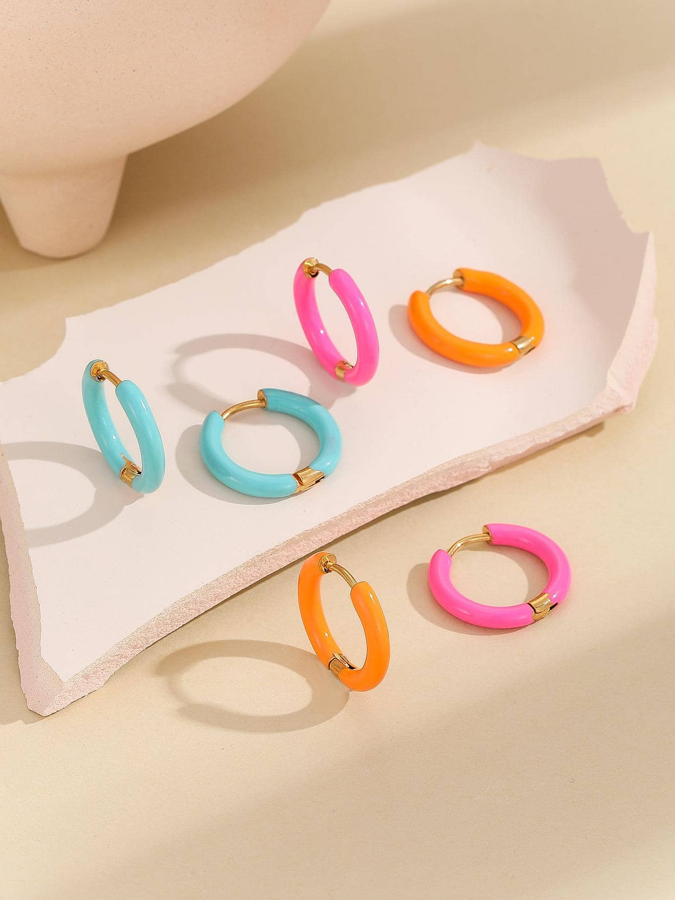 3pairs/set Minimalist Hoop Earrings | SHEIN
