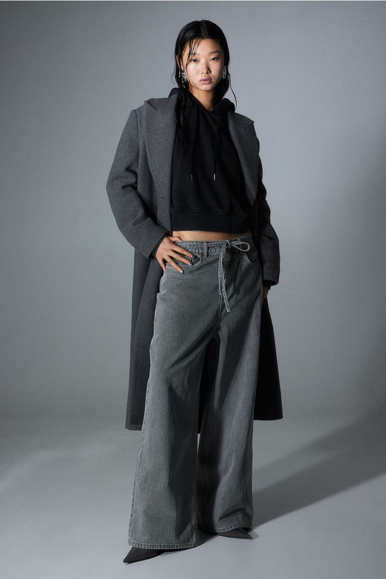 90s Baggy Regular Jeans - Grau - Ladies | H&M DE | H&M (DE, AT, CH, NL, FI)