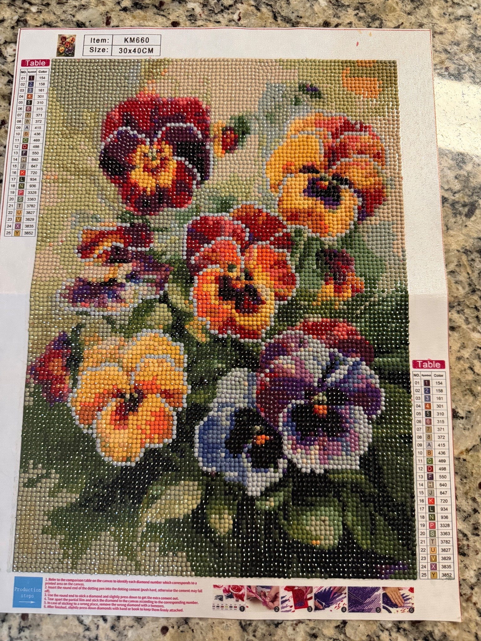 Diamond Art 🖼️ 💎
Finally done 🤍 Pansies Artwork 

#LTKselfcare #LTKHome #LTKdayinmylife