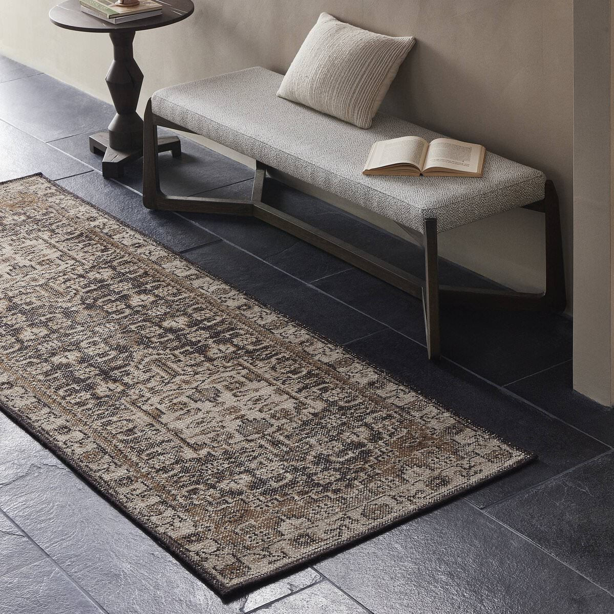 Four Hands Prato Hand Knotted Rug in Prato Espresso, 3'x9' | The Addison West