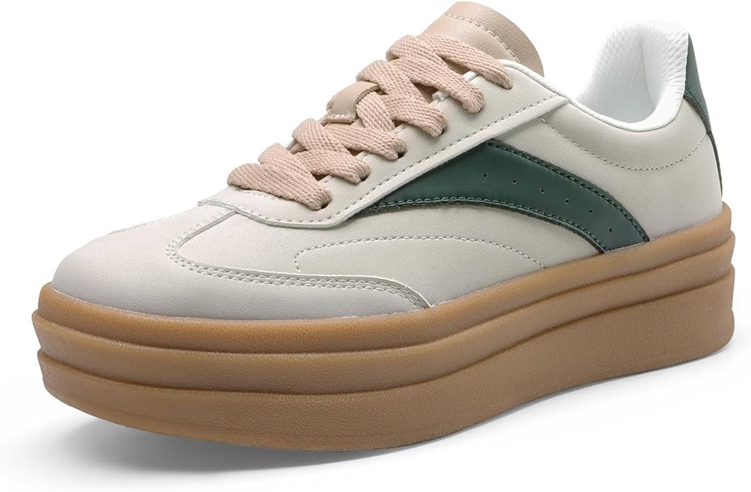 DREAM PAIRS Women's Platform Sneakers Walking Val Tennis Lace-Up Comfortable Casual Fashion Sneak... | Amazon (US)