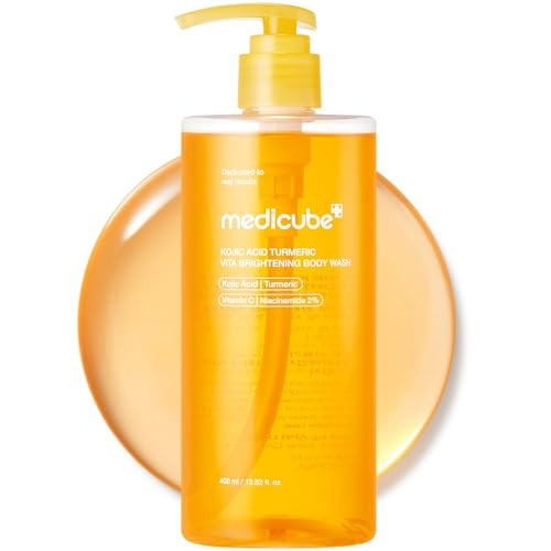 medicube Kojic Acid Turmeric Brightening Body Wash | Gentle Shower Gel for Uneven Skin | Niacinamide, Vitamin C, AHA/BHA | Deep Cleansing, Hydrating Formula | Easy and Effective, 13.52 fl.oz | Amazon (US)
