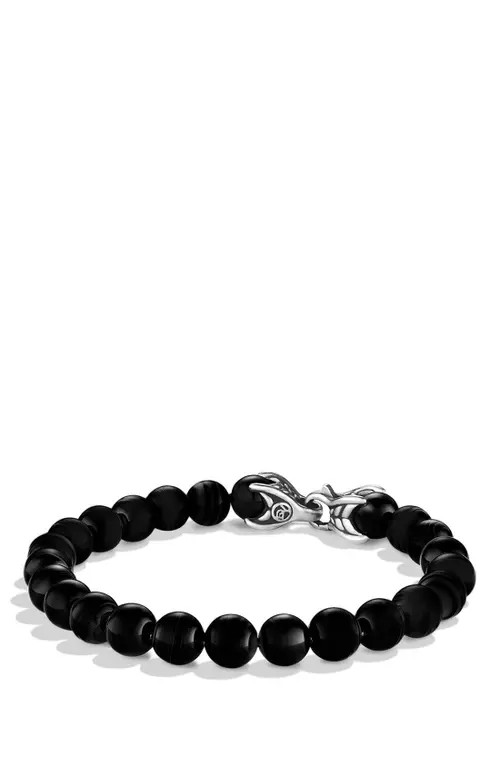 David Yurman Men's Spiritual Beads Bracelet in Black Onyx at Nordstrom, Size 8 In | Nordstrom