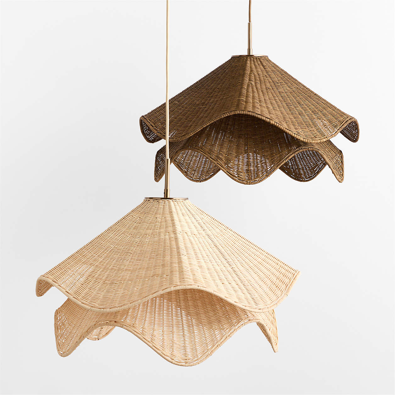 Lia Pendant Light with Light Fiber Shade | Crate & Barrel | Crate & Barrel