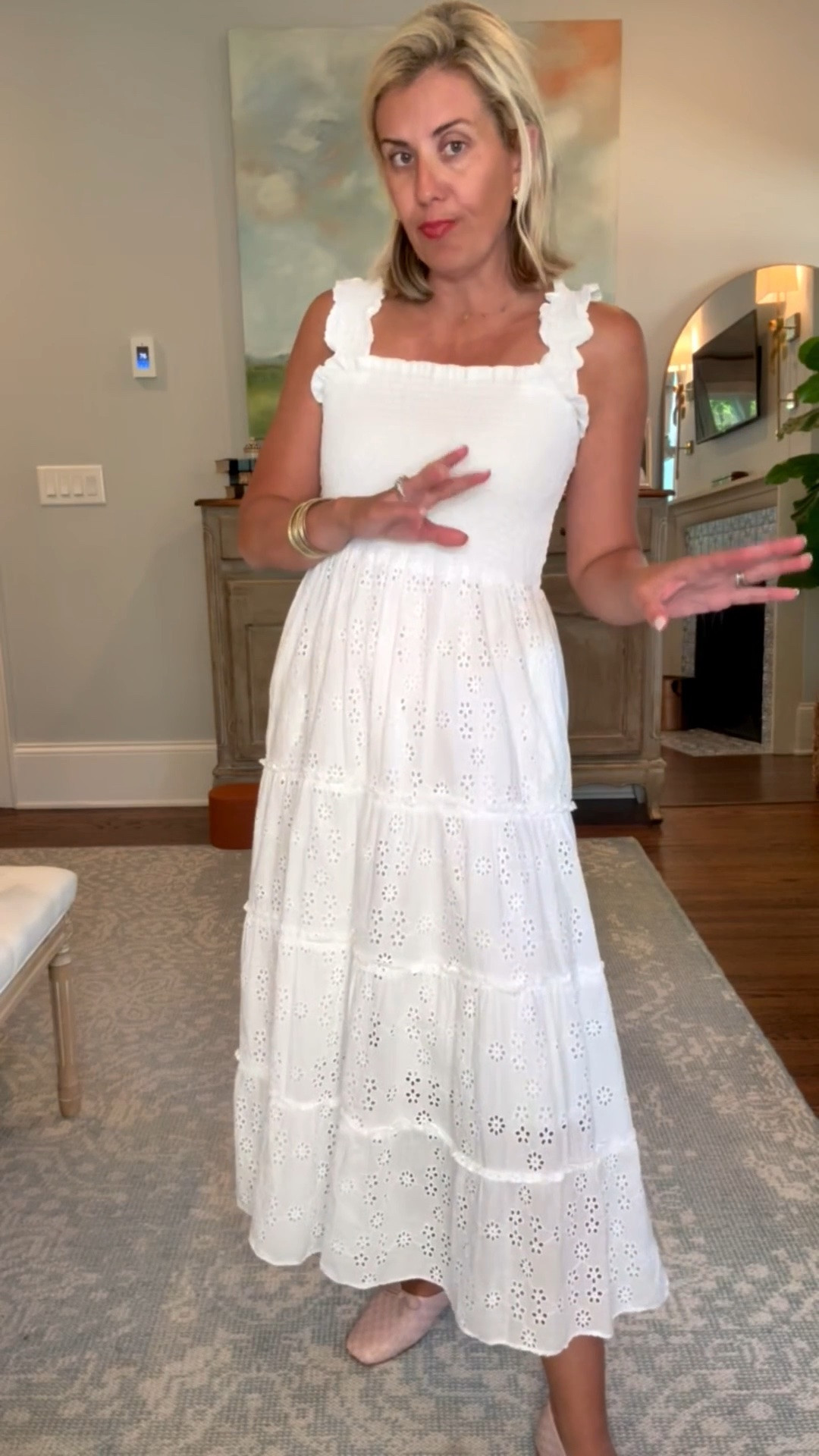 You know the drill… sweating in the parking lot and freezing the second you walk inside. Rounding up the outfits
I will reach for all summer: easy pieces with a layer for when the AC is working overtime.
Tops, sweater, jacket, dresses size XS
Shorts size s
Shoes- size down to 7 (usually 8)
@quince #quincepartner