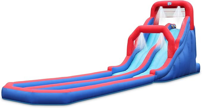 Sunny & Fun Dual Splash Inflatable Water Racing Slide Park – Heavy-Duty for Outdoor Fun - Climb... | Amazon (US)