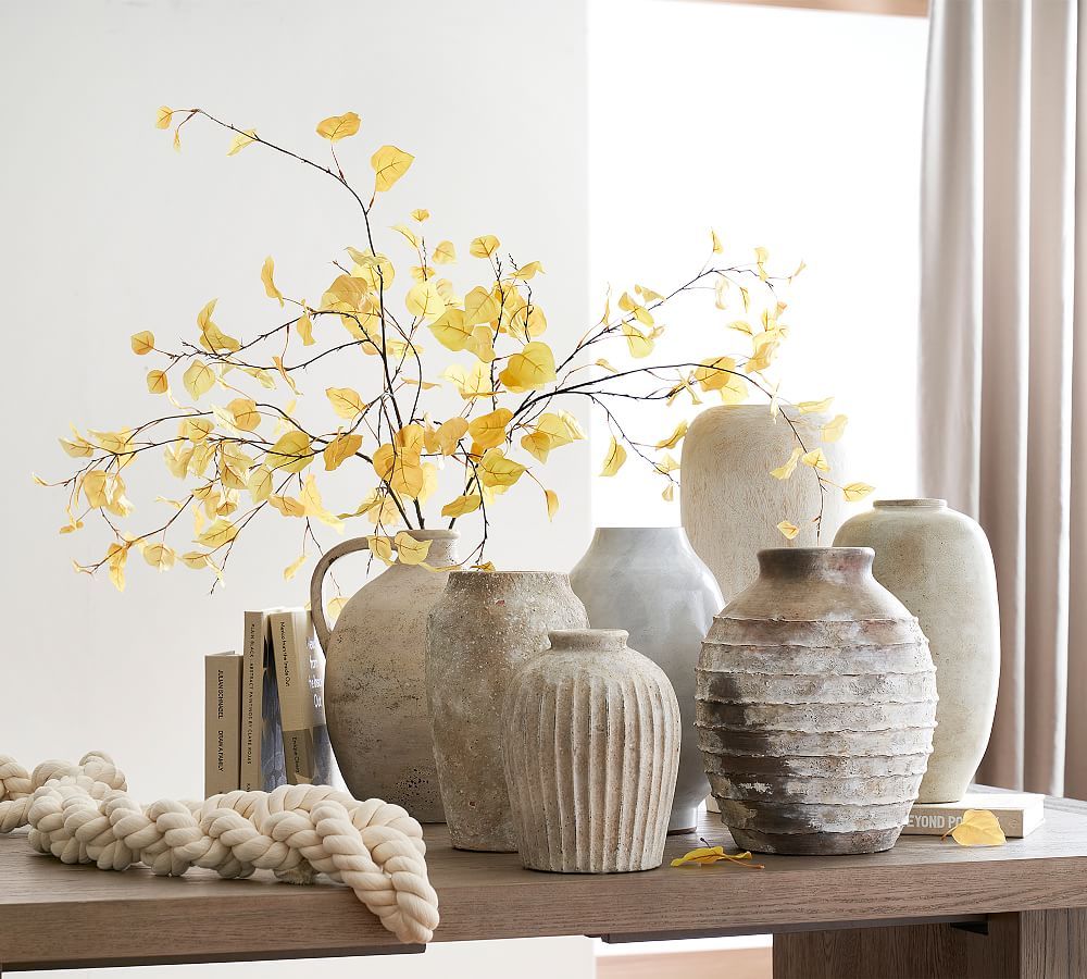 Weathered Handcrafted Terracotta Vases | Pottery Barn (US)