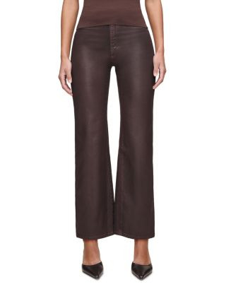 Karmine Refined Wide Leg SculptSystem High Rise Coated Jeans in Fig Coated | Bloomingdale's (US)
