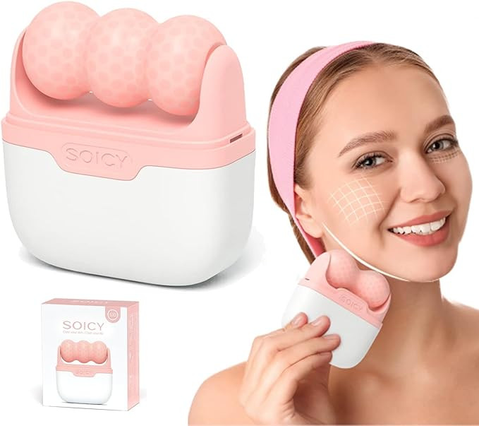 MYLD Ice Roller for Face and Eyes, Facial Skin Care Tools with 2 in 1 Roller and Carry Case, Mass... | Amazon (US)