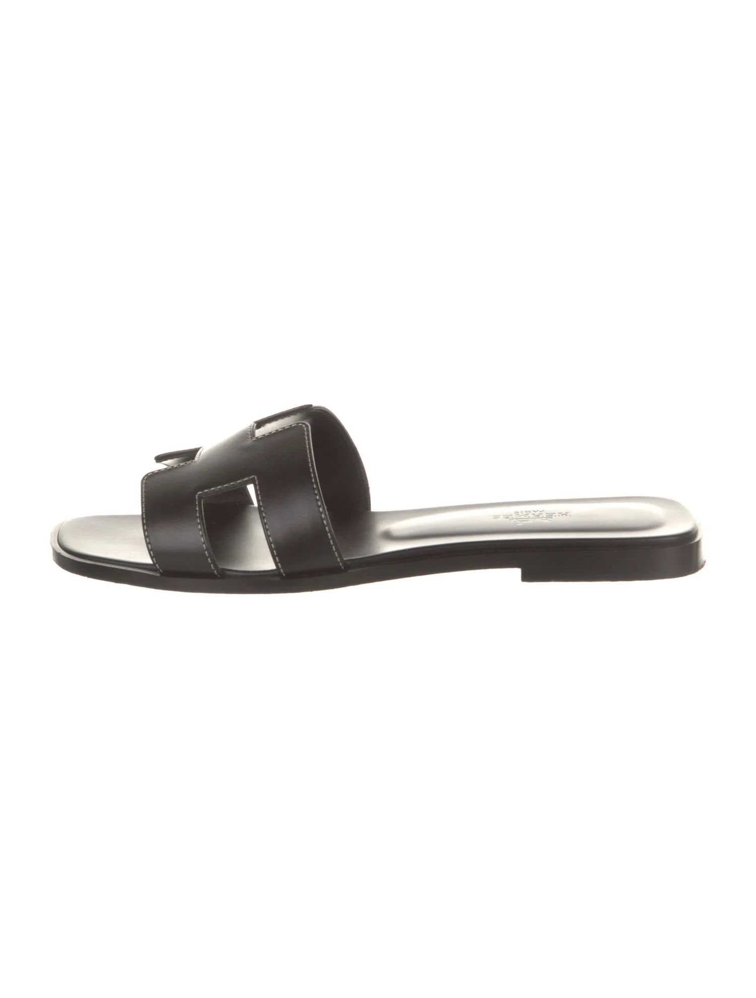 Oran Leather Leather Slides | The RealReal