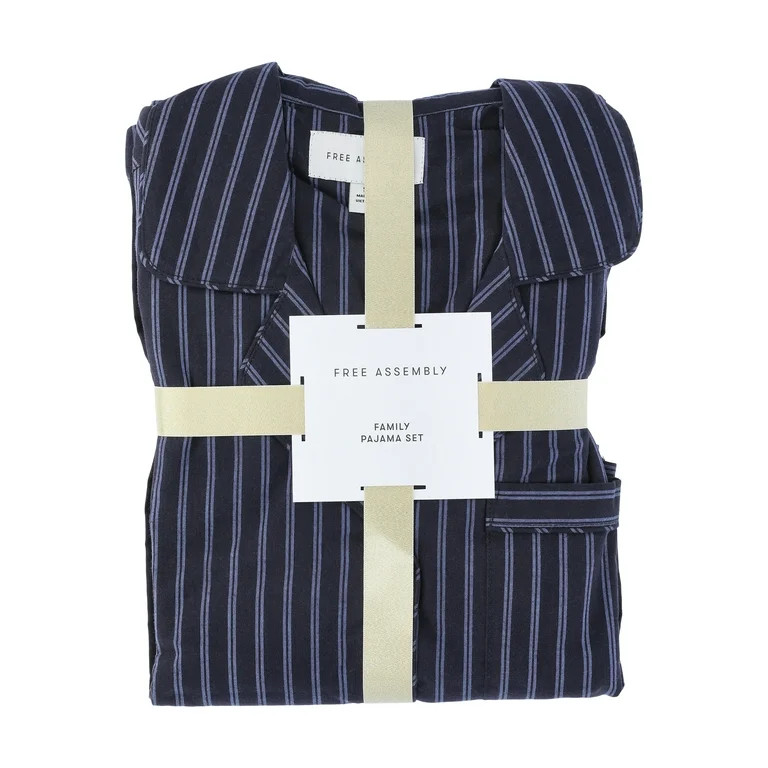Free Assembly Matching Family Pajamas Women's Cotton Notch Collar Top and Pants Gift Set, 2-Piece... | Walmart (US)