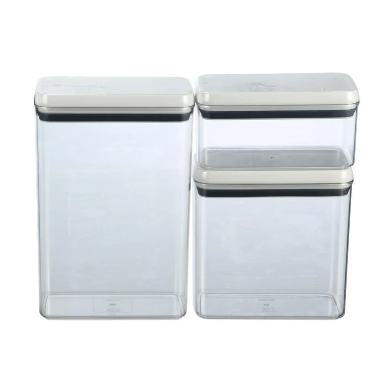 Better Homes & Gardens Canister Pack of 3 - Flip-Tite Rectangular Food Storage Container Set | Walmart (US)
