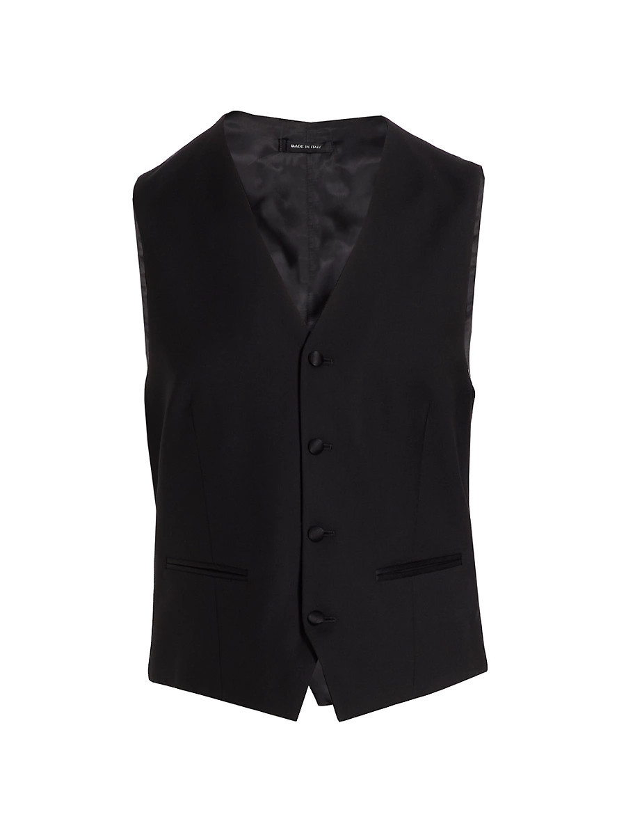 Men's COLLECTION Classic Tuxedo Vest - Black - Size 42 | Saks Fifth Avenue