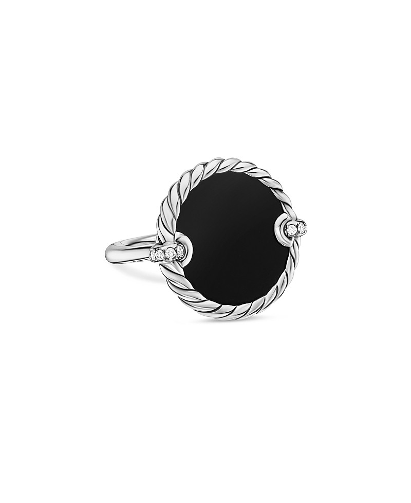 David Yurman Sterling Silver Dy Elements Black Onyx and Diamond Ring | Bloomingdale's (US)