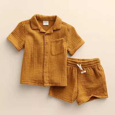 Kids 4-8 Little Co. by Lauren Conrad Organic Gauze Top & Shorts | Kohl's