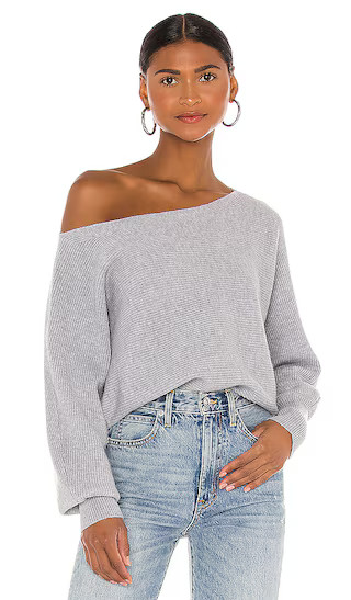 x REVOLVE Winifred Wide Neck Sweater in Grey | Revolve Clothing (Global)