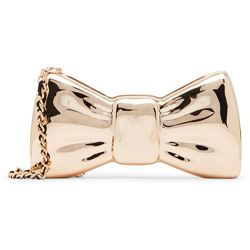 Betsey Johnson Metal Bow Crossbody Clutch - Metallic | HSN