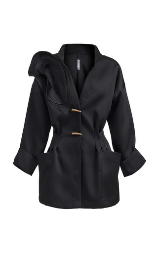 Lotus Sculptural Sateen Mini Shirt Dress | Moda Operandi (Global)
