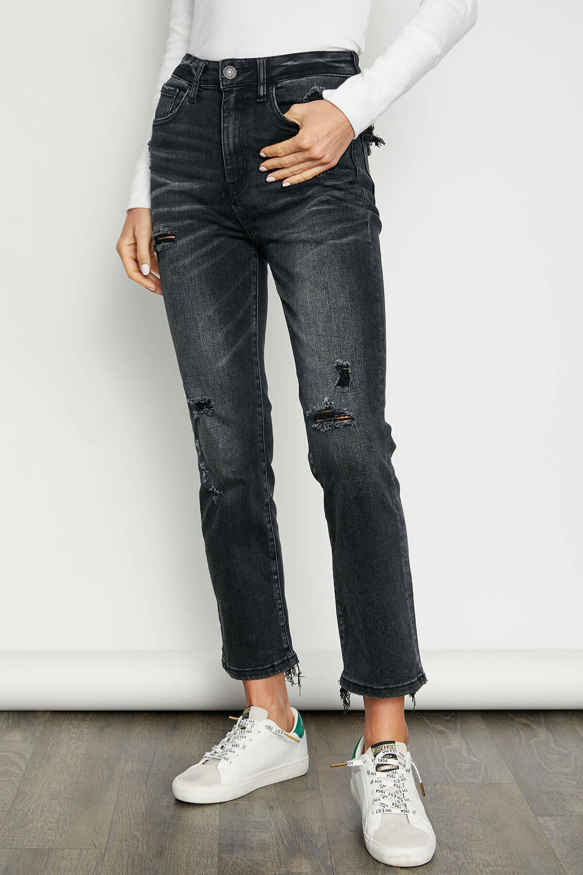 Risen OG Black Straight Leg Jeans | Social Threads