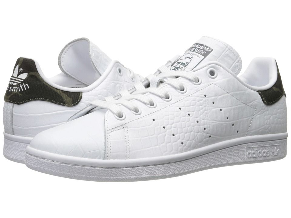 adidas Originals - Stan Smith Snakeskin (Footwear White/Core Black/Core Black) Men's Tennis Shoes | Zappos