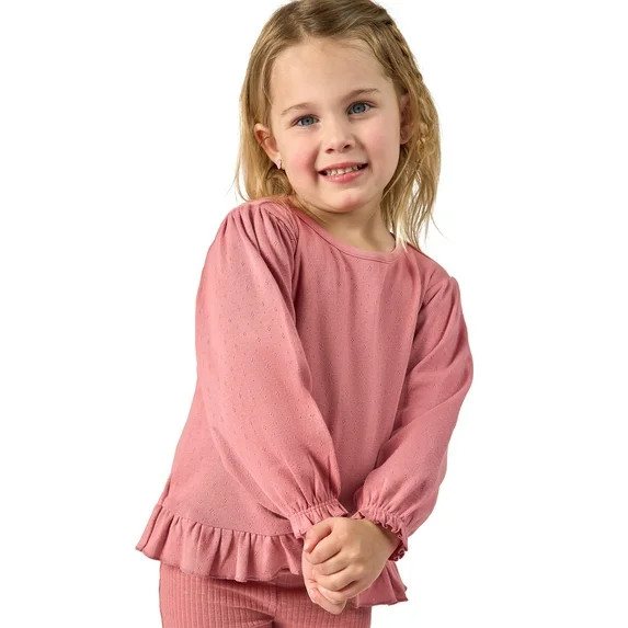 Modern Moments by Gerber Toddler Girl Balloon Sleeves Hem Top, Sizes 12 Months - 5T - Walmart.com | Walmart (US)