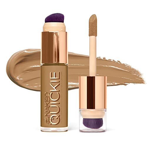 Urban Decay Quickie 24HR Full Coverage Waterproof Concealer (50WY - Tan Warm Yellow), Natural Matte Finish, Hydrating Vitamin E, Dual-ended Buffing Brush & Multi-use Applicator - 0.5 fl oz | Amazon (US)