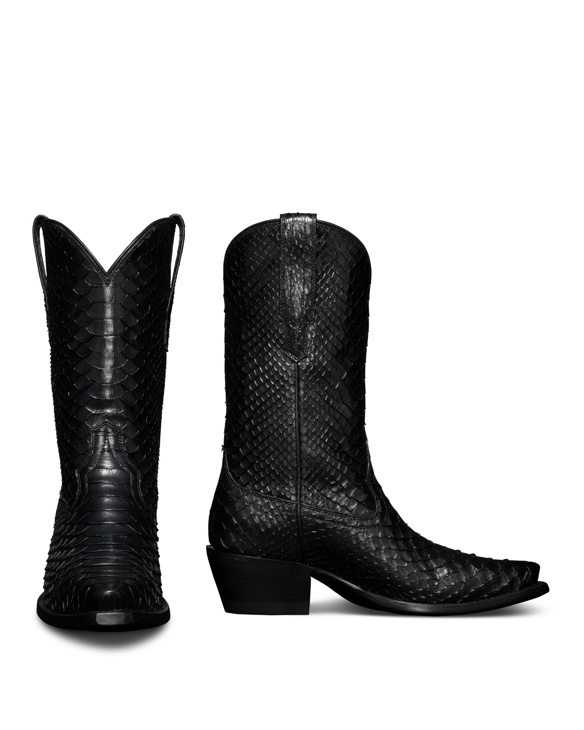 Women's Snakeskin Boots |  The Savannah - Midnight | Tecovas | Tecovas