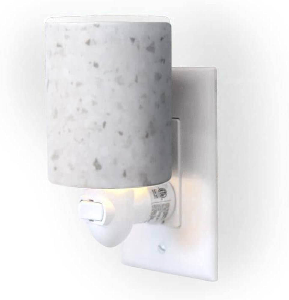 Happy Wax White Terrazzo Outlet Wax Melt Warmer for Scented Wax Melts, Tarts & Cubes - Ceramic, P... | Amazon (US)