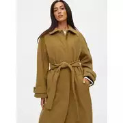 Buy Green Wool-Look Trench Coat 8 | Coats | Tu | Tu Clothing