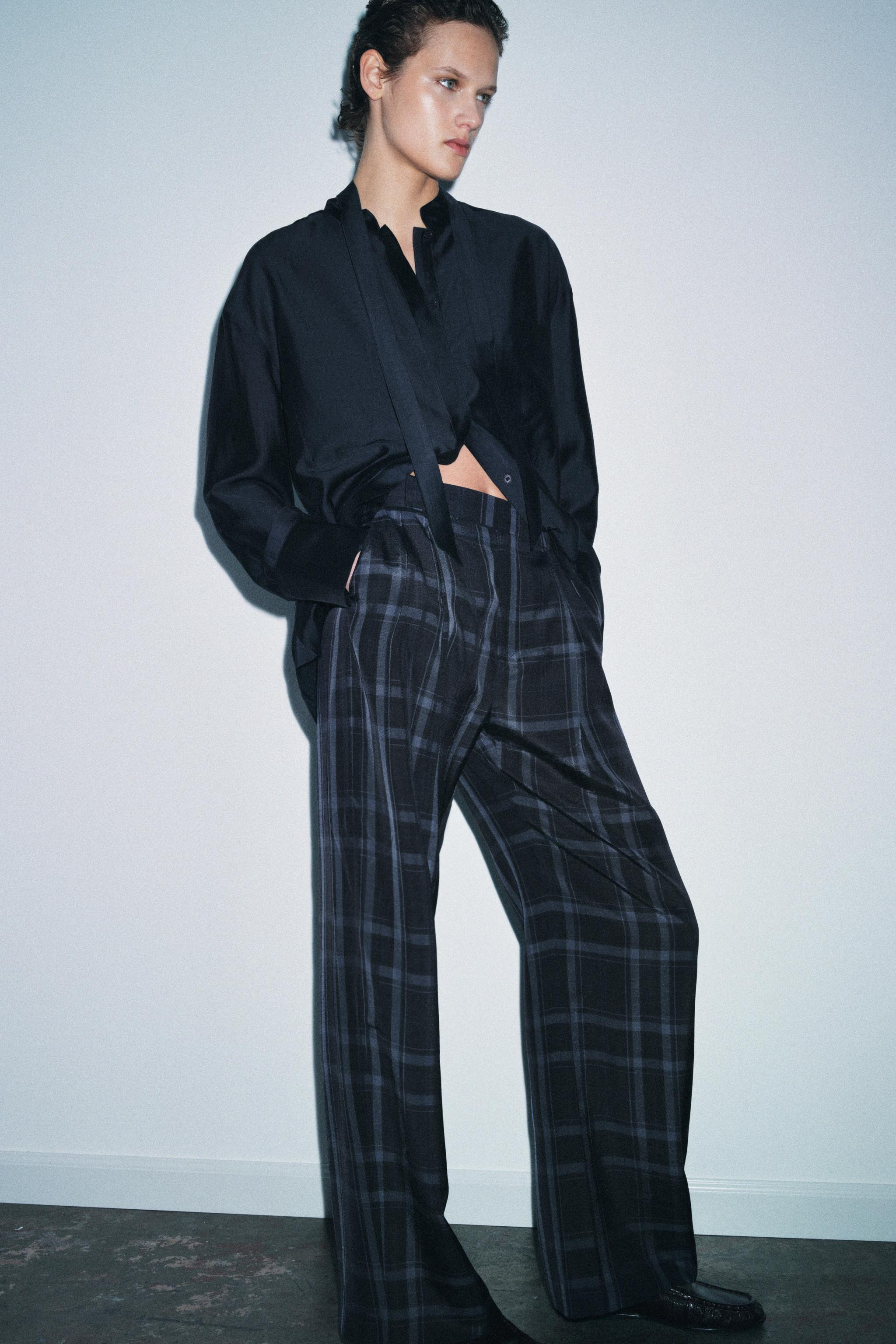 SHIRT WITH POCKETS AND TIE ZW COLLECTION | Zara UK