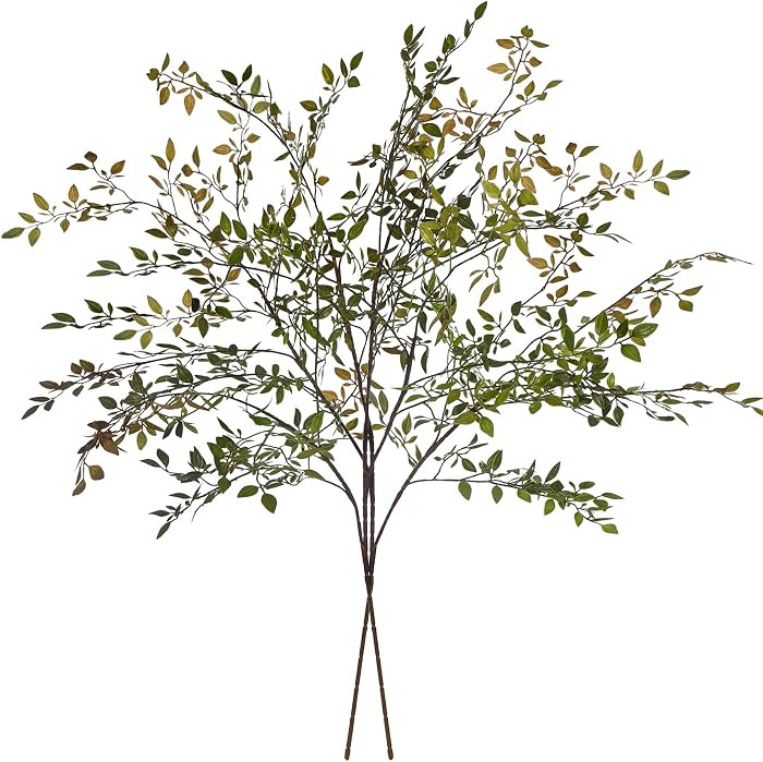 Artificial Greenery Stems, 43.3" Nandina Branches Tall Faux Plant Stems for Vase, Greenery Decor ... | Amazon (US)
