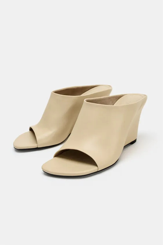 LIMITED EDITION LEATHER WEDGES | Zara US