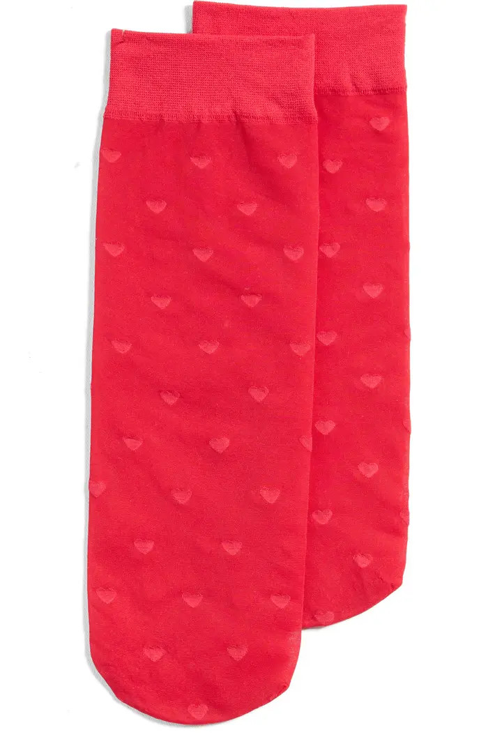 Heart Sheer Ankle Socks | Nordstrom
