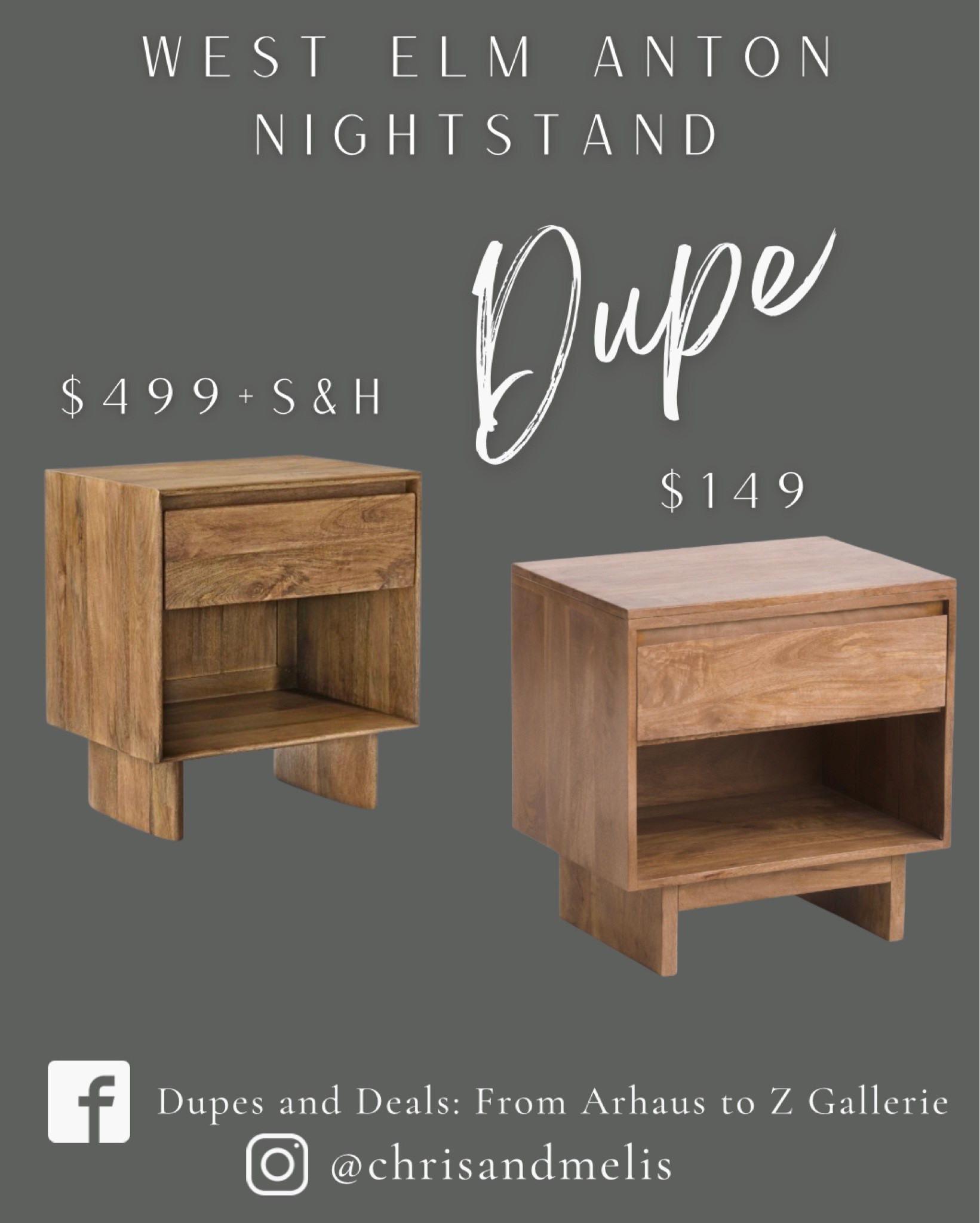 West Elm Anton 1-Drawer Nightstand dupe!

#LTKhome #LTKsalealert