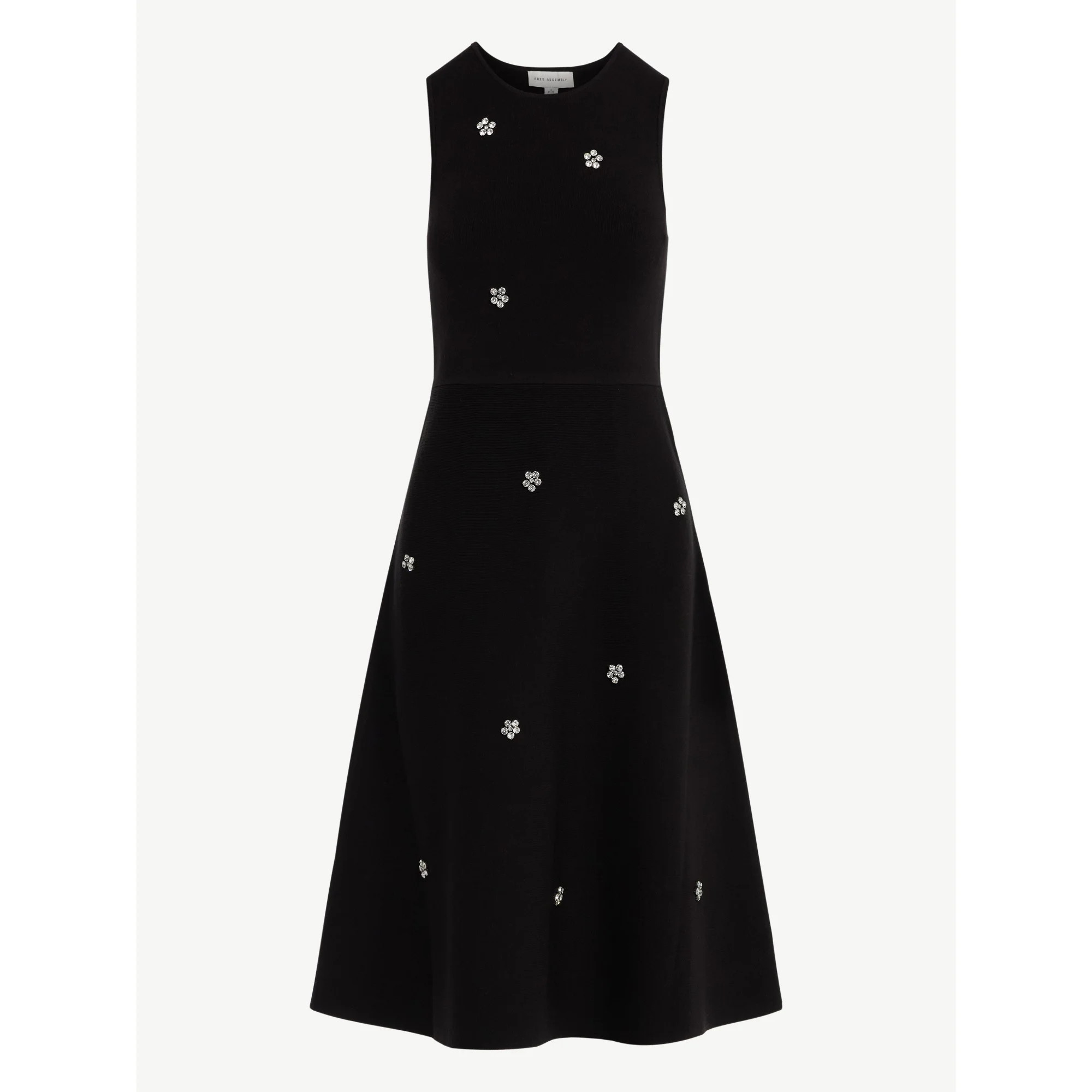 Free Assembly Women's and Women's Plus Beaded Sleeveless Midi Sweater Dress, Sizes, XS-4X | Walmart (US)