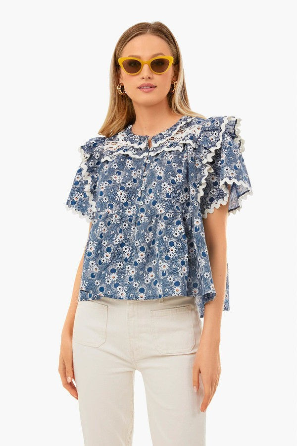 Blueberry Josefine Short Sleeve Top | Tuckernuck (US)