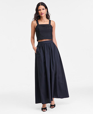 Women's Cotton Poplin Maxi Skirt, Macy's Exclusive | Macy's