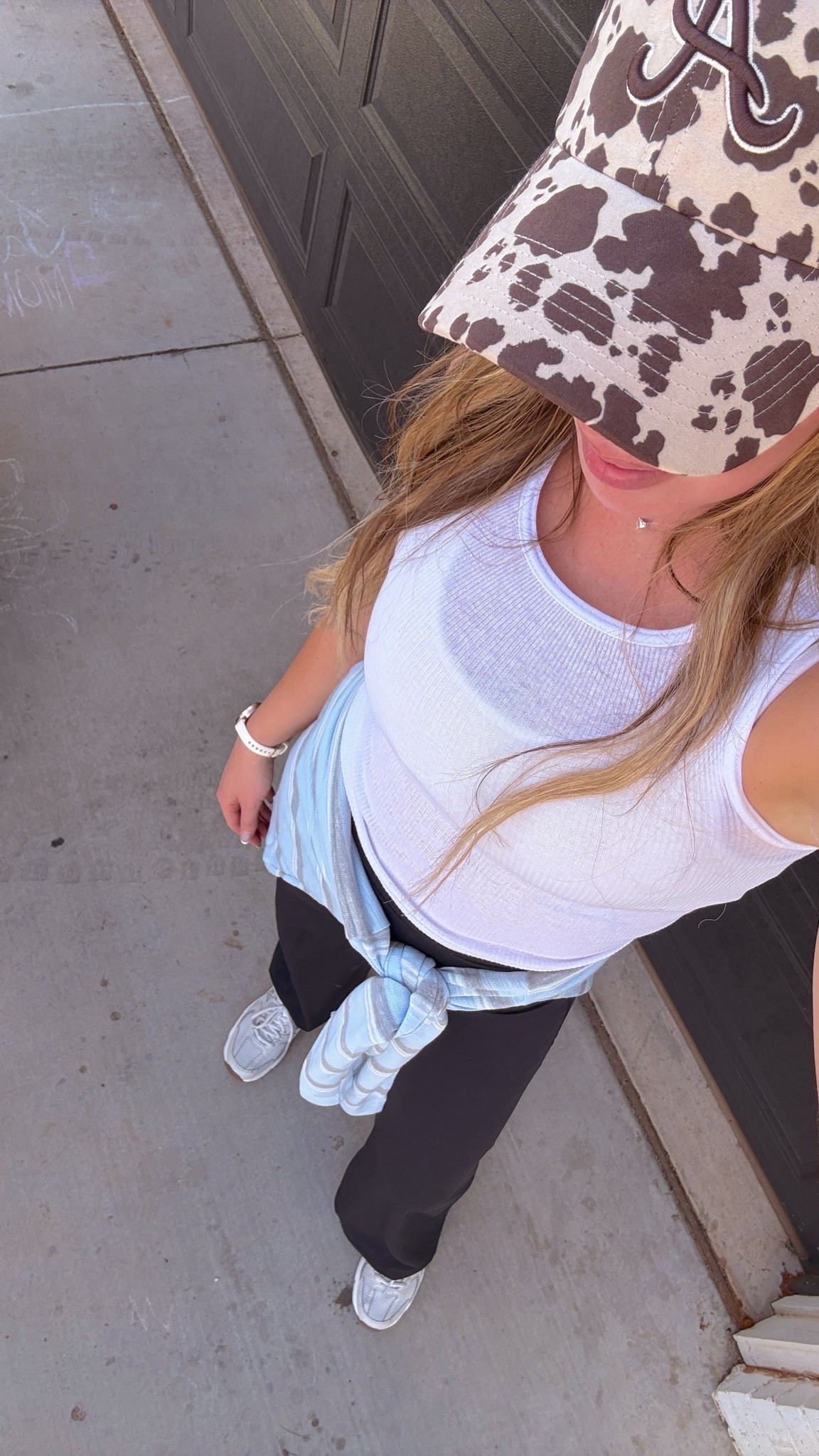 Today’s school pick up outfit! I’m 510 wearing a small tallest inseam in pants & large in tops!
