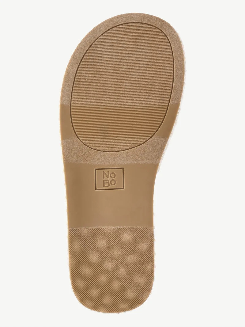 No Boundaries Raffia Platform Thong Sandals, Women's | Walmart (US)