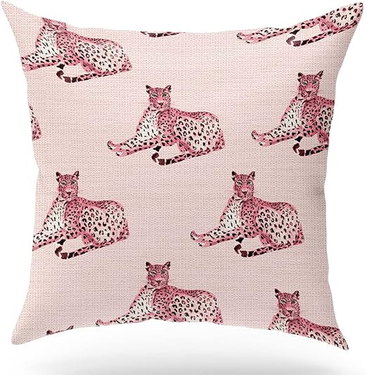 KongMoTree Leopard Throw Pillow Covers, Cheetah Print Pillowcase, Leopard Decor Linen Square Pill... | Amazon (US)