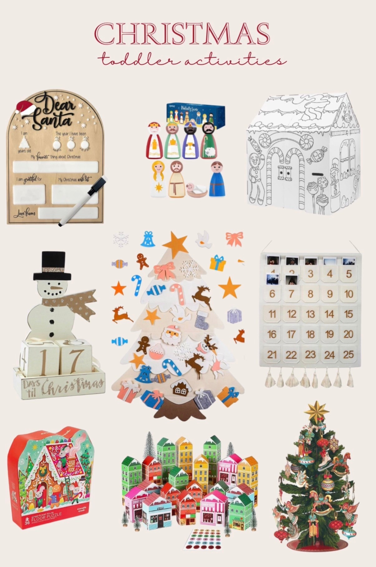 Christmas toddler finds 
Christmas toddler activities 
Amazon Christmas finds
Christmas kids felt tree 


#LTKGiftGuide #LTKKids #LTKHoliday