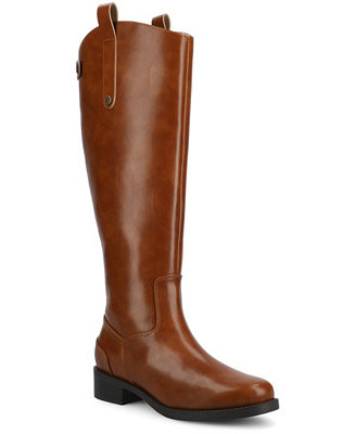 Journee Collection Women's Gema Round Toe Riding Boots - Macy's | Macy's