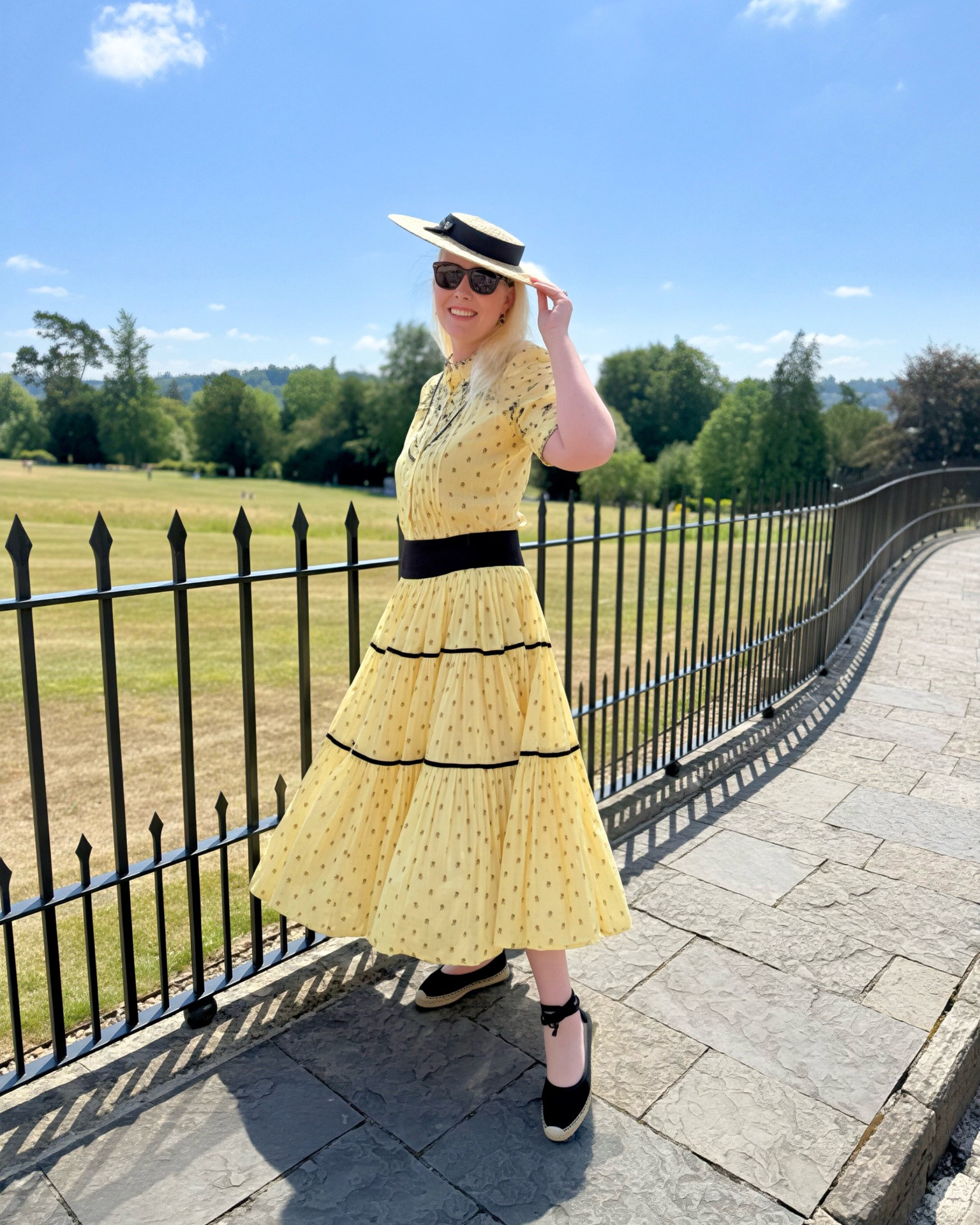 Embrace the Sun with YELLOW 💫

Yellow & Black Vanilla Bud Floral Cotton Blouse & Tiered Skirt - ON SALE at Brora (low stock!!)

Black Leather 1927 Mini Top Handle Bag - Furla 

Straw Boater Hat - Failsworth (see other suggestions)

Black Espadrilles - Boden (see other  suggestions)

Black Clover Earrings - Jon Richard at Debenhams 

#LTKluxury #LTKstyletip #LTKtravel #LTKbag

#LTKsummer #LTKuk #LTKeurope