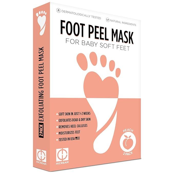 Foot Peel Mask For Cracked Heels, Dead Skin & Calluses - Makes Your Feet Silky Soft - Removes & R... | Amazon (US)