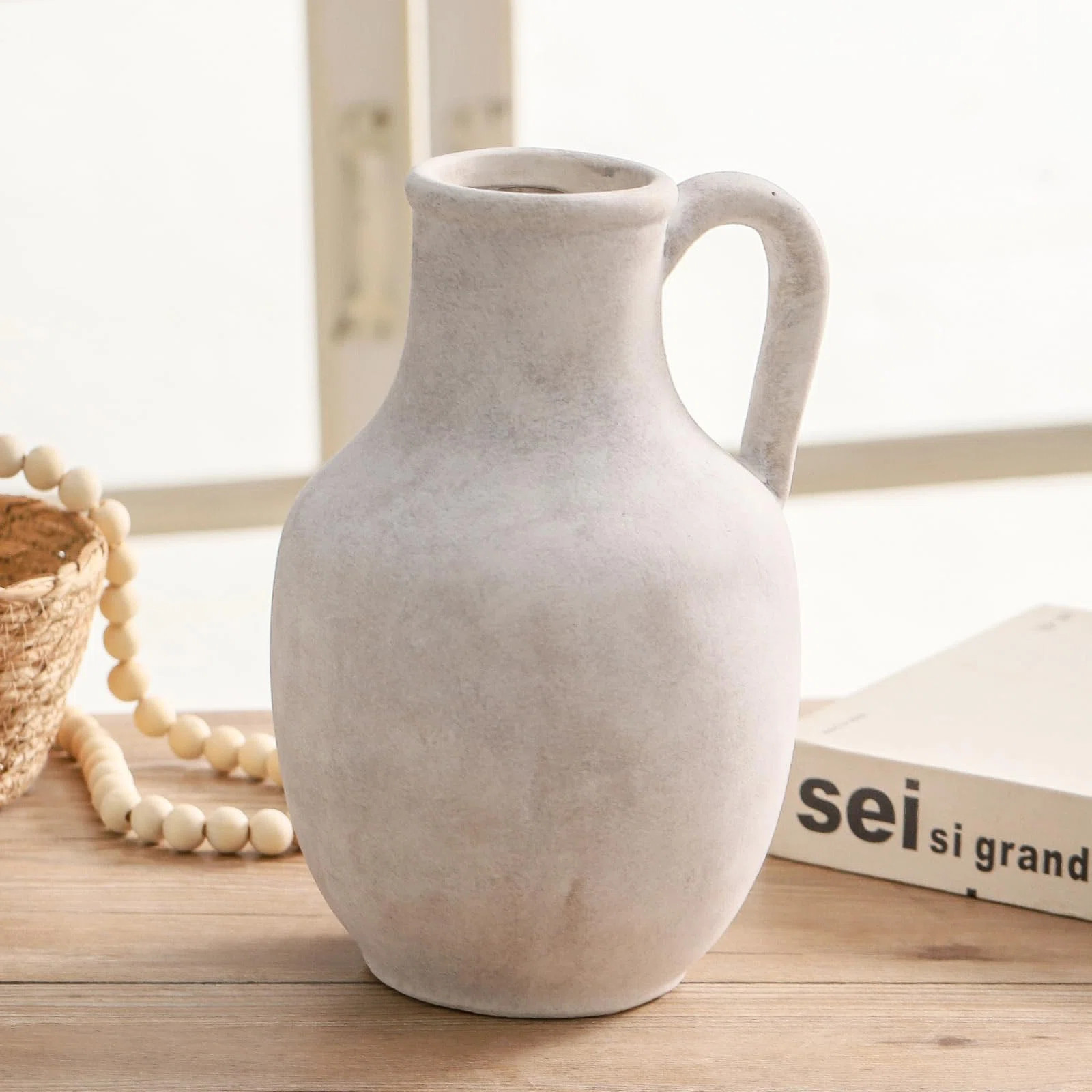 Flower Vase Home Decor - Table Vase Tall Farmhouse Rustic Vintage Style For Living Room Kitchen S... | Wayfair North America