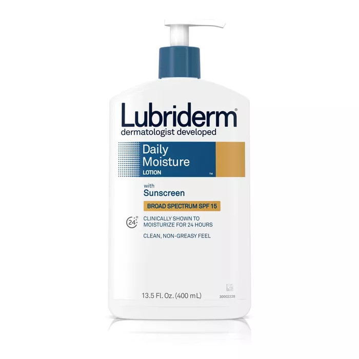 Lubriderm Daily Moisture Body Lotion with Broad Spectrum SPF 15 Sunscreen - 13.5 fl oz | Target