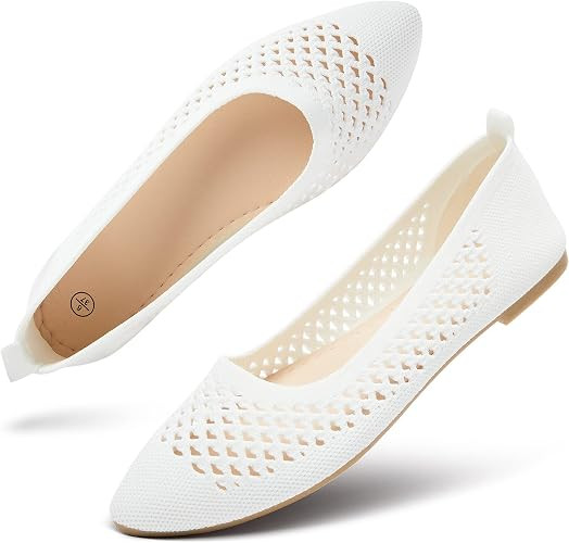 hash bubbie Women's Mesh Flats Shoes Ballet Dress Shoes | Amazon (US)