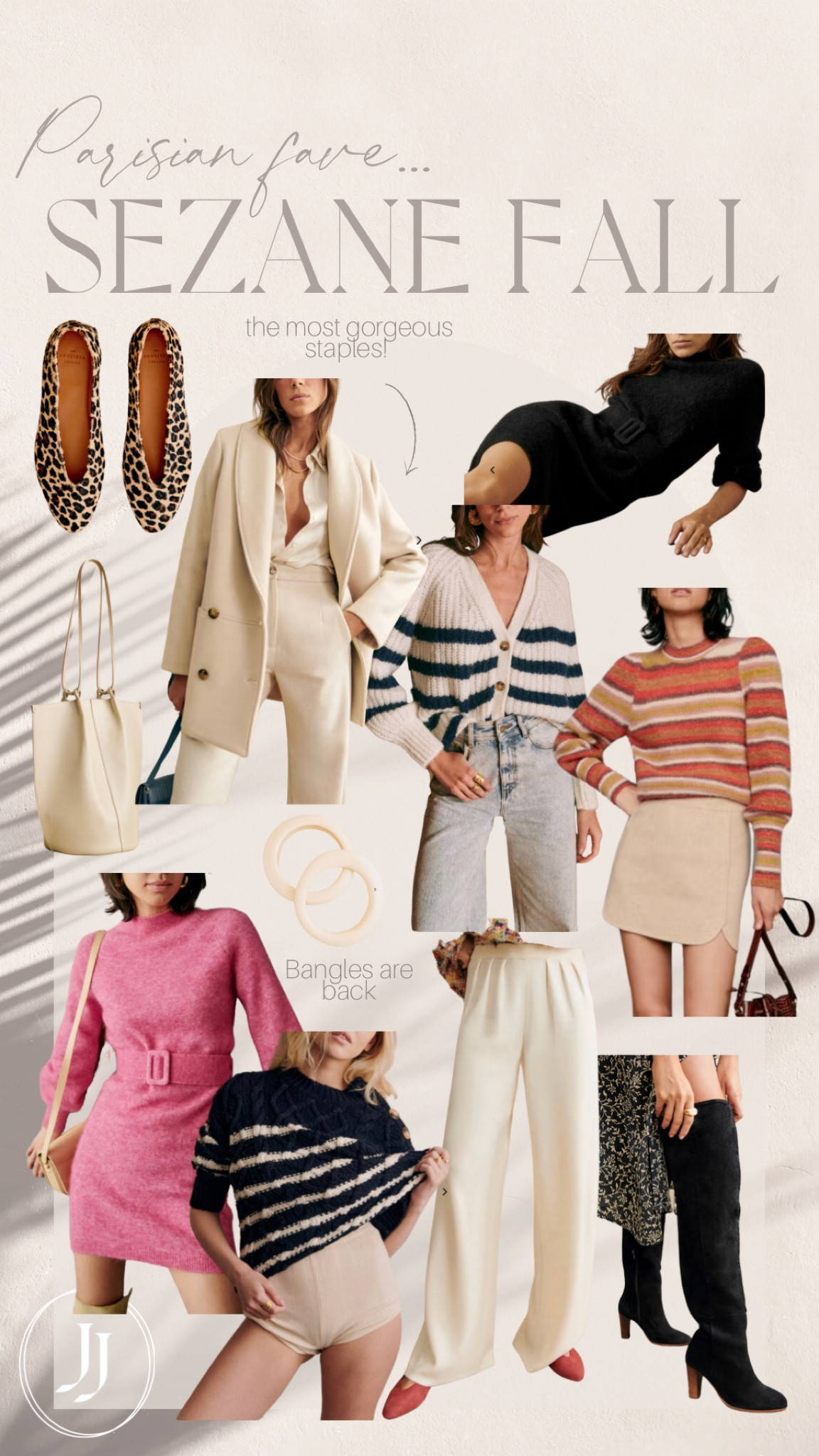 Sezane paris 
Léopard flats
Ballet flats
Mini skirts 
Belted dresses

#LTKSeasonal #LTKover40 #LTKtravel