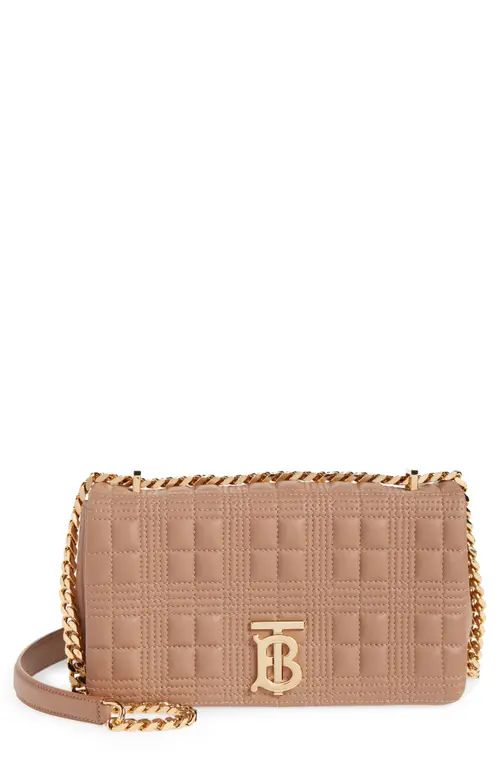 burberry Small Lola Quilted Lambskin Bag in Soft Camel at Nordstrom | Nordstrom